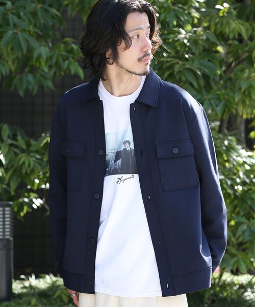 URBAN RESEARCH Sonny Label(アーバンリサーチサニーレーベル)の「ダンボールニットCPOジャケット(その他・メンズ・ミント/アイボリー/ネイビー・M/L)」の3枚目の写真
