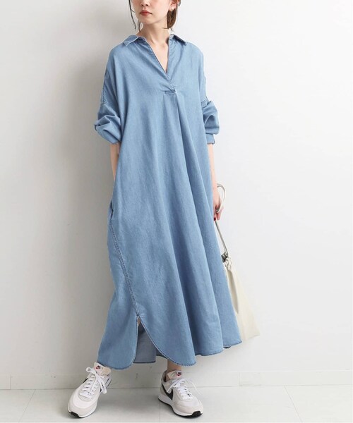 IENA（イエナ）の「C/Lyライトデニムプルオーバーワンピース 