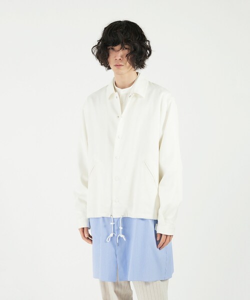 Lui's（ルイス）の「【SILLIS】 FAKE LAYERED LONG SHIRTS（シャツ/ブラウス・メンズ・ホワイト/ネイビー/グリーン・44/46）」の2枚目の写真