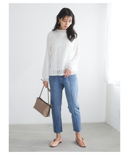 Green　Parks（グリーンパークス）の「・SUGAR SPOON センターラインデニムパンツ（パンツ・インディゴ/ライトインディゴ・F）」の5枚目の写真