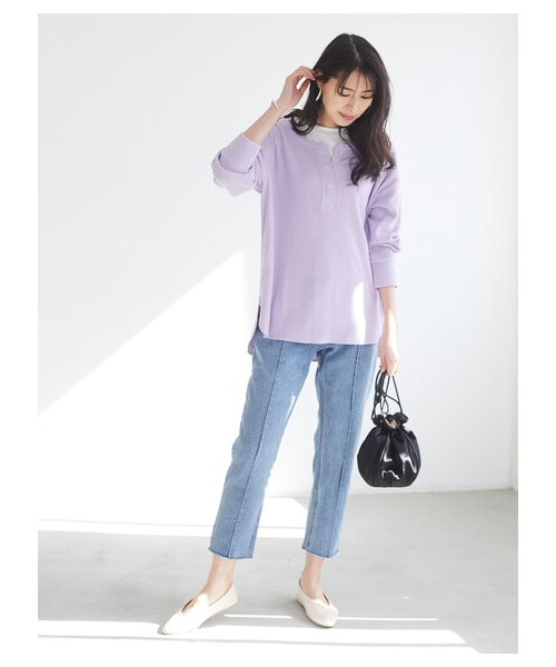 Green　Parks（グリーンパークス）の「・SUGAR SPOON センターラインデニムパンツ（パンツ・インディゴ/ライトインディゴ・F）」の2枚目の写真