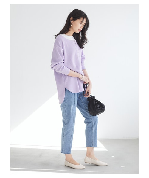 Green　Parks（グリーンパークス）の「・SUGAR SPOON センターラインデニムパンツ（パンツ・インディゴ/ライトインディゴ・F）」の3枚目の写真