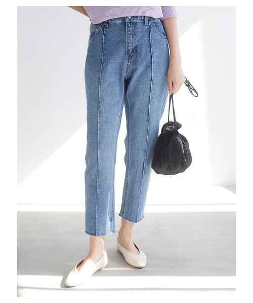 Green　Parks（グリーンパークス）の「・SUGAR SPOON センターラインデニムパンツ（パンツ・インディゴ/ライトインディゴ・F）」の20枚目の写真