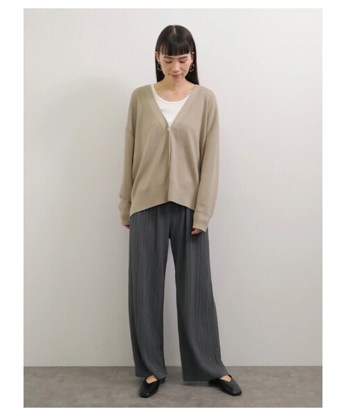 AMERICAN HOLIC(アメリカンホリック)の「プリーツワイドパンツ(パンツ・チャコールグレー/ライトベージュ/モカ・M/L)」の9枚目の写真