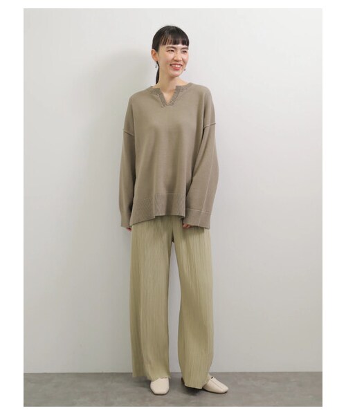 AMERICAN HOLIC(アメリカンホリック)の「プリーツワイドパンツ(パンツ・チャコールグレー/ライトベージュ/モカ・M/L)」の20枚目の写真