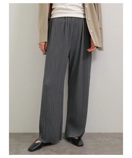 AMERICAN HOLIC(アメリカンホリック)の「プリーツワイドパンツ(パンツ・チャコールグレー/ライトベージュ/モカ・M/L)」の2枚目の写真