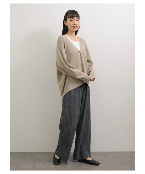 AMERICAN HOLIC(アメリカンホリック)の「プリーツワイドパンツ(パンツ・チャコールグレー/ライトベージュ/モカ・M/L)」の8枚目の写真