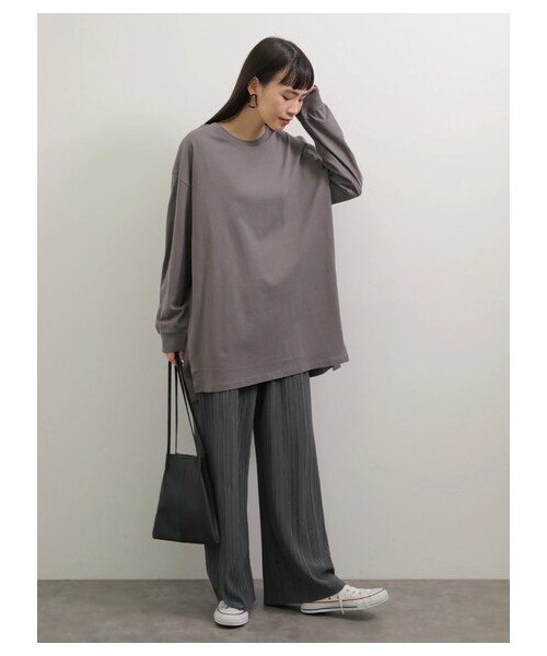 AMERICAN HOLIC(アメリカンホリック)の「プリーツワイドパンツ(パンツ・チャコールグレー/ライトベージュ/モカ・M/L)」の12枚目の写真