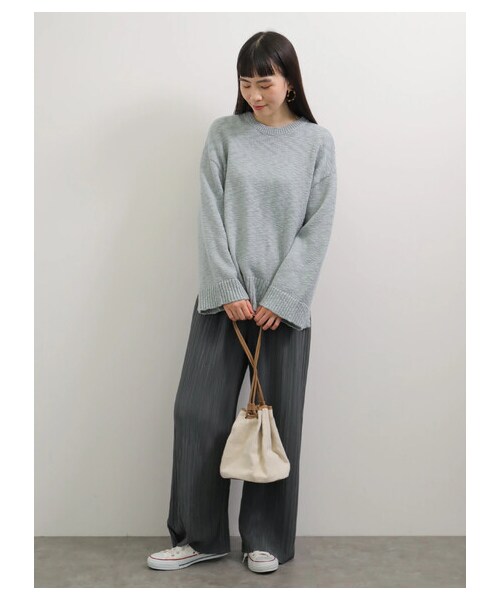 AMERICAN HOLIC(アメリカンホリック)の「プリーツワイドパンツ(パンツ・チャコールグレー/ライトベージュ/モカ・M/L)」の10枚目の写真