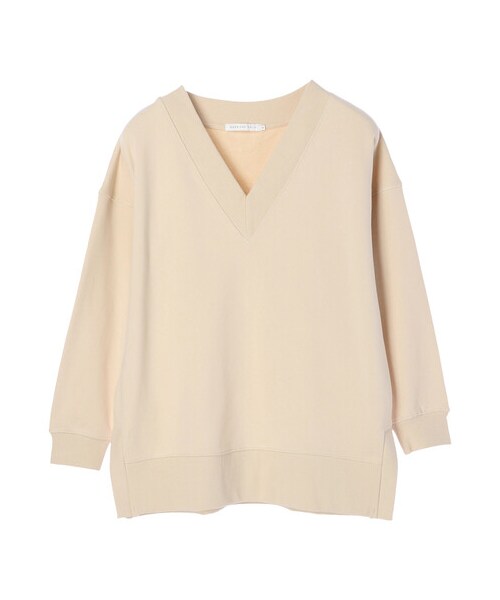 AMERICAN HOLIC(アメリカンホリック)の「Vネックドロップショルダー裏毛プルオーバー(トップス・アイボリー/オフホワイト/杢ライトグレー/ブルー/ネイビー・M/L)」の6枚目の写真