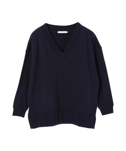 AMERICAN HOLIC(アメリカンホリック)の「Vネックドロップショルダー裏毛プルオーバー(トップス・アイボリー/オフホワイト/杢ライトグレー/ブルー/ネイビー・M/L)」の10枚目の写真