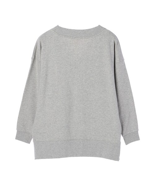 AMERICAN HOLIC(アメリカンホリック)の「Vネックドロップショルダー裏毛プルオーバー(トップス・アイボリー/オフホワイト/杢ライトグレー/ブルー/ネイビー・M/L)」の2枚目の写真