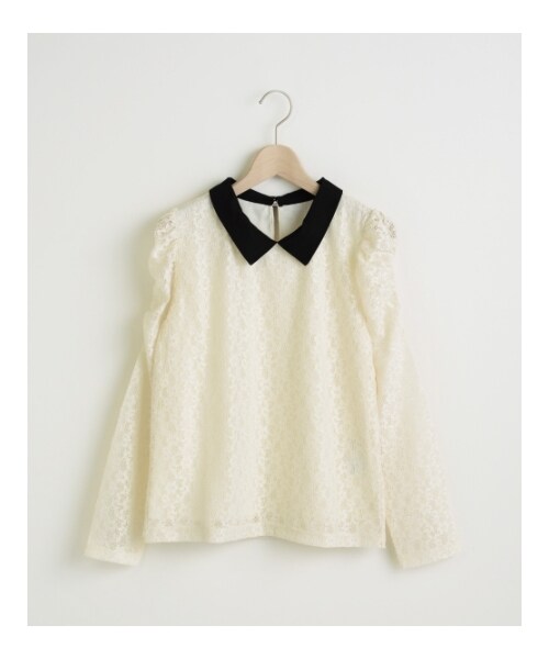 MAJESTIC LEGON(マジェスティックレゴン)の「∞衿つきレースプルオーバー(トップス・レディース・アイボリー柄/アイボリー/ブラック・Free)」の5枚目の写真