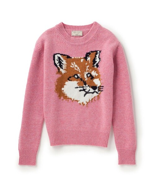 Maison Kitsune（メゾンキツネ）の「【先行受注】FOX HEAD PULLOVER（トップス・レディース・グレー/モスグリーン/ピンク系・S）」の3枚目の写真