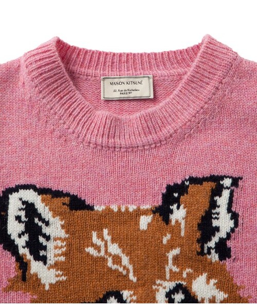 Maison Kitsune（メゾンキツネ）の「【先行受注】FOX HEAD PULLOVER（トップス・レディース・グレー/モスグリーン/ピンク系・S）」の6枚目の写真