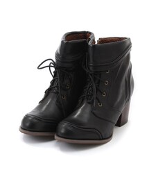 mysty woman | 折り返しレースアップブーティ(シューズ)