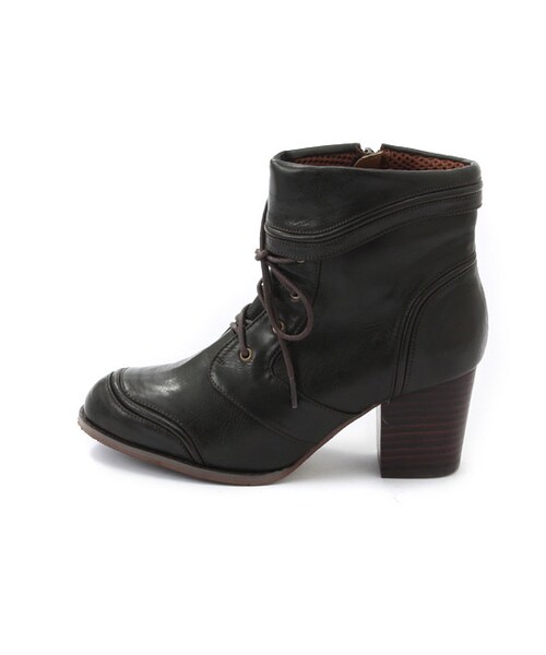 mysty woman（ミスティウーマン）の「折り返しレースアップブーティ（シューズ・レディース・グレー/ブラウン/ブラック・M/L）」の6枚目の写真