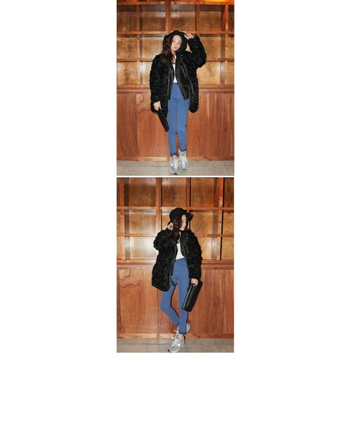 STYLENANDA（スタイルナンダ）の「ボーイフィットライダースジャケット（その他・レディース・ブラック・FRE）」の6枚目の写真