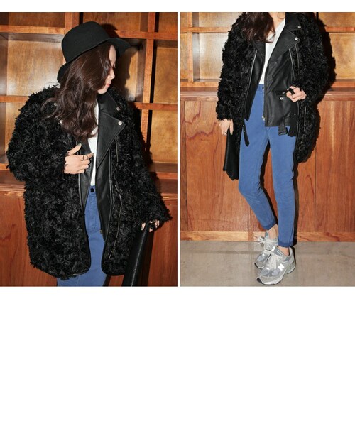 STYLENANDA（スタイルナンダ）の「ボーイフィットライダースジャケット（その他・レディース・ブラック・FRE）」の5枚目の写真