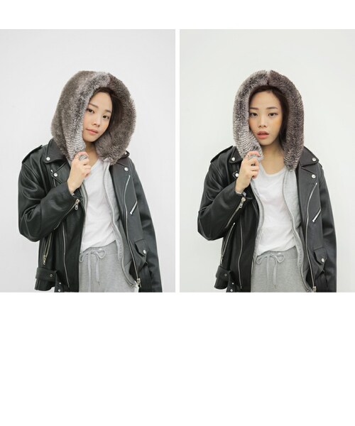 STYLENANDA（スタイルナンダ）の「ボーイフィットライダースジャケット（その他・レディース・ブラック・FRE）」の8枚目の写真