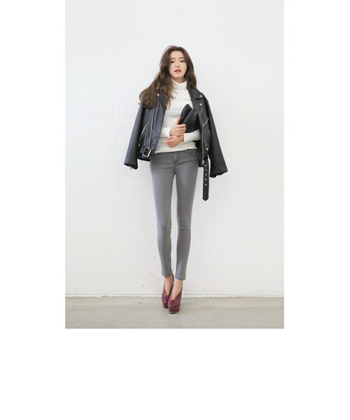 STYLENANDA（スタイルナンダ）の「ボーイフィットライダースジャケット（その他・レディース・ブラック・FRE）」の17枚目の写真