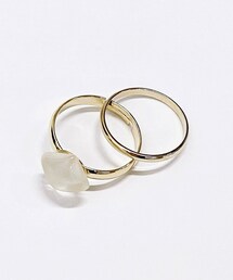 Lattice | アクリルストーンリング(2個セット)(リング)