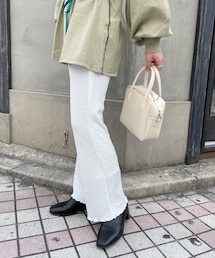 Kastane | ふくれジャガードフレアパンツ(その他パンツ)