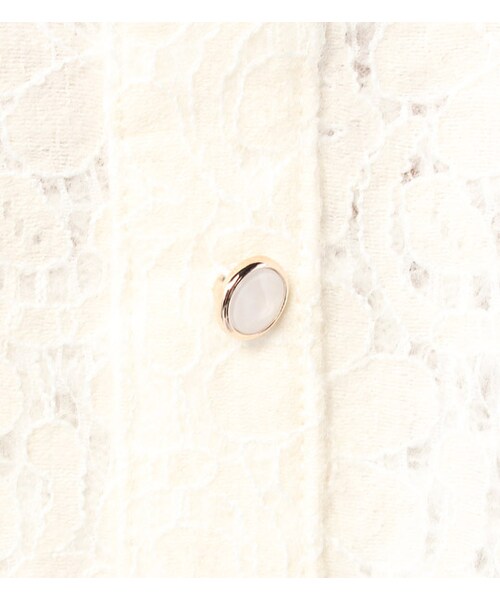 PAGEBOY(ページボーイ)の「起毛レース使いバックボタンカットソー(トップス・レディース・オフホワイト/ブラック/ネイビー)」の12枚目の写真