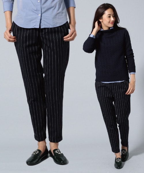 BLISS POINT Womens(ブリスポイント ウイメンズ)の「【Sサイズ展開アイテム】TRPUトラウザー(パンツ・レディース・キャメル/ネイビー/チェック/ストライプ・S/M/L)」の4枚目の写真