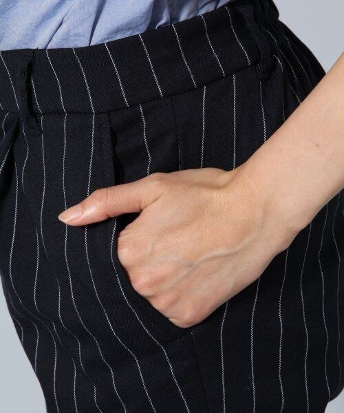 BLISS POINT Womens(ブリスポイント ウイメンズ)の「【Sサイズ展開アイテム】TRPUトラウザー(パンツ・レディース・キャメル/ネイビー/チェック/ストライプ・S/M/L)」の8枚目の写真