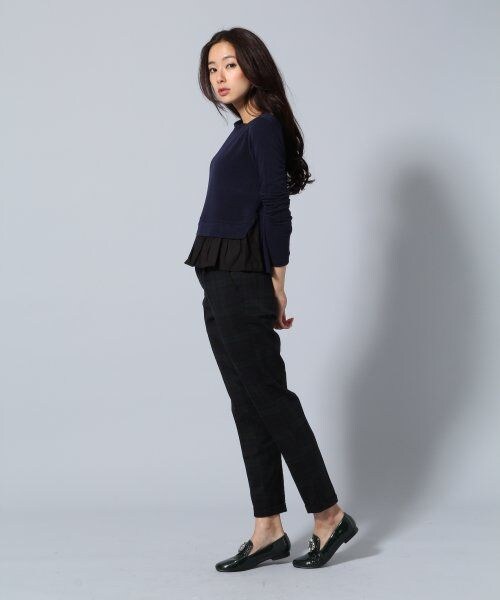 BLISS POINT Womens(ブリスポイント ウイメンズ)の「【Sサイズ展開アイテム】TRPUトラウザー(パンツ・レディース・キャメル/ネイビー/チェック/ストライプ・S/M/L)」の15枚目の写真