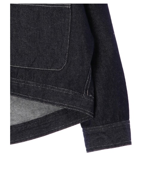 Green Parks(グリーンパークス)の「ノーカラーカバーオールジャケット(ジャケット/アウター・ナチュラル/ネイビー・F)」の4枚目の写真