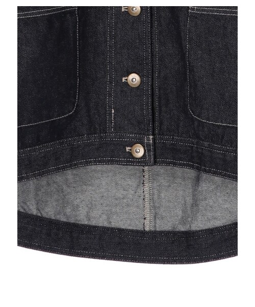 Green Parks(グリーンパークス)の「ノーカラーカバーオールジャケット(ジャケット/アウター・ナチュラル/ネイビー・F)」の5枚目の写真
