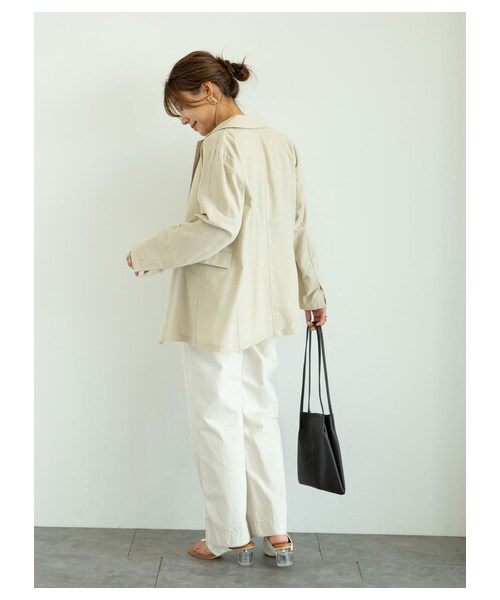 Green　Parks（グリーンパークス）の「綿麻バイオベーカーパンツ（パンツ・ナチュラル・M/L）」の4枚目の写真