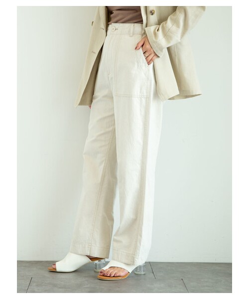 Green　Parks（グリーンパークス）の「綿麻バイオベーカーパンツ（パンツ・ナチュラル・M/L）」の8枚目の写真