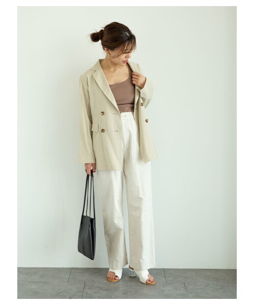 Green　Parks（グリーンパークス）の「綿麻バイオベーカーパンツ（パンツ・ナチュラル・M/L）」の2枚目の写真