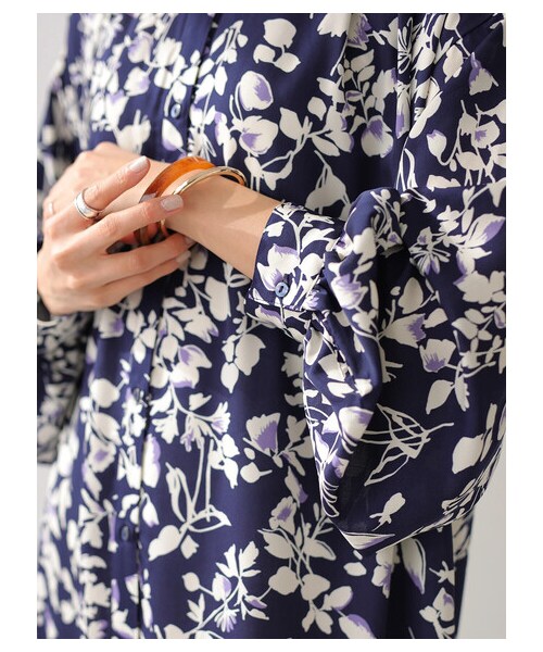 AMERICAN HOLIC（アメリカンホリック）の「サテンティアードワンピース（ワンピース/ドレス・サックスブルー/ネイビー・F）」の9枚目の写真