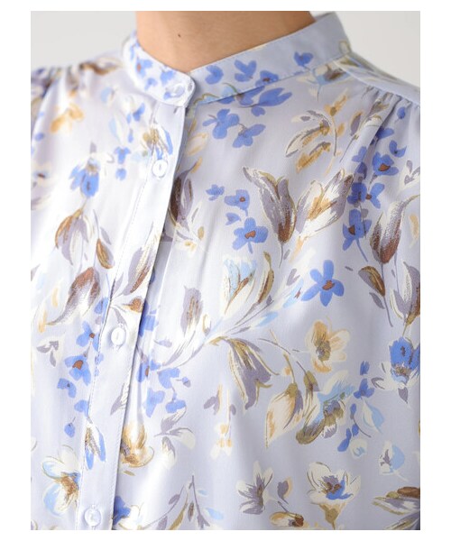 AMERICAN HOLIC（アメリカンホリック）の「サテンティアードワンピース（ワンピース/ドレス・サックスブルー/ネイビー・F）」の5枚目の写真