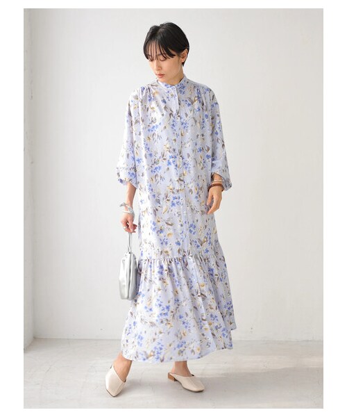 AMERICAN HOLIC（アメリカンホリック）の「サテンティアードワンピース（ワンピース/ドレス・サックスブルー/ネイビー・F）」の19枚目の写真