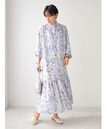 AMERICAN HOLIC | サテンティアードワンピース(ワンピース/ドレス)