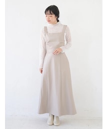 earth music&ecology | ＜ＷＥＢ限定大きな・小さなサイズ＞SET2点 レザービスチェ&フレアスカート(スカート)