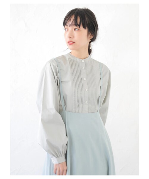 earth music&ecology(アースミュージックアンドエコロジー)の「<WEB限定大きな・小さなサイズ>SET2点 ジャンスカ+ピンタックシャツ(ワンピース/ドレス・ベージュ/ミント/ラベンダー・F/XS/L)」の9枚目の写真