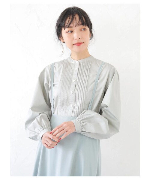 earth music&ecology(アースミュージックアンドエコロジー)の「<WEB限定大きな・小さなサイズ>SET2点 ジャンスカ+ピンタックシャツ(ワンピース/ドレス・ベージュ/ミント/ラベンダー・F/XS/L)」の8枚目の写真