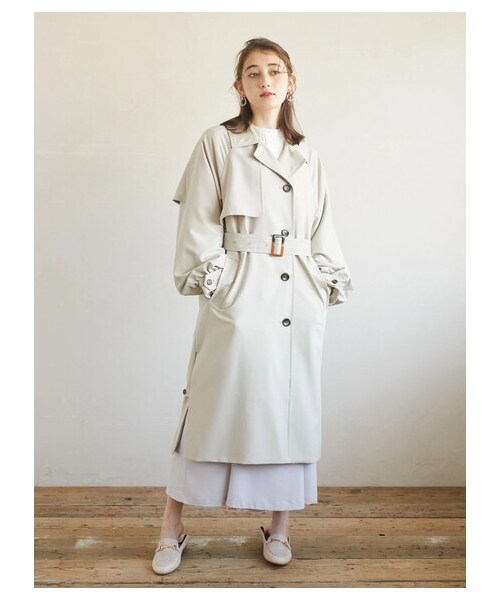 earth music&ecology(アースミュージックアンドエコロジー)の「<WEB限定大きな・小さなサイズ>SET2点 ジャンスカ+ピンタックシャツ(ワンピース/ドレス・ベージュ/ミント/ラベンダー・F/XS/L)」の16枚目の写真