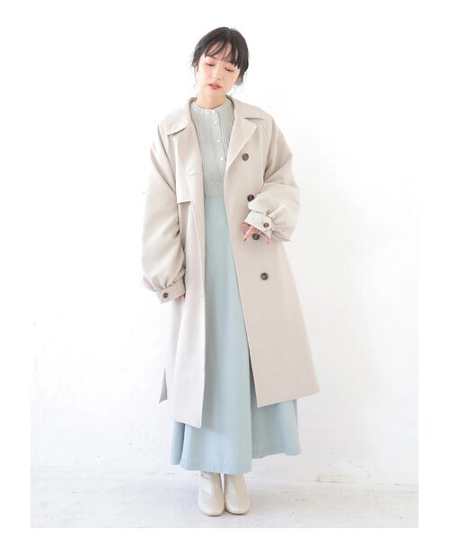 earth music&ecology(アースミュージックアンドエコロジー)の「<WEB限定大きな・小さなサイズ>SET2点 ジャンスカ+ピンタックシャツ(ワンピース/ドレス・ベージュ/ミント/ラベンダー・F/XS/L)」の14枚目の写真