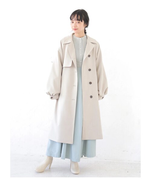 earth music&ecology(アースミュージックアンドエコロジー)の「<WEB限定大きな・小さなサイズ>SET2点 ジャンスカ+ピンタックシャツ(ワンピース/ドレス・ベージュ/ミント/ラベンダー・F/XS/L)」の13枚目の写真