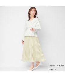 GU（ジーユー）の「オーガンジープリーツスカート（その他