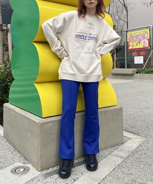 PAGEBOY（ページボーイ）の「ポンチフレアパンツ【WEB先行予約】（パンツ・オレンジ/ブルー）」の8枚目の写真