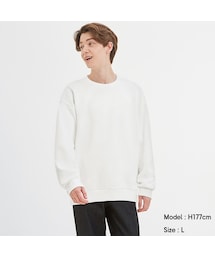 GU | ダブルフェイスビッグプルオーバー(長袖)(トップス)