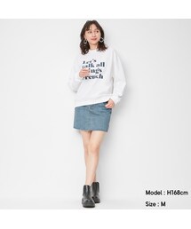 GU（ジーユー）の「デニムカットオフミニスカートSD+X（ミニ）」